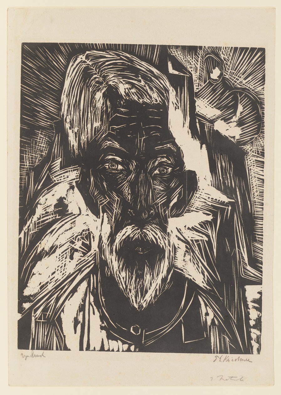 O velho agricultor. – Kopf Senn R. de Ernst Ludwig Kirchner