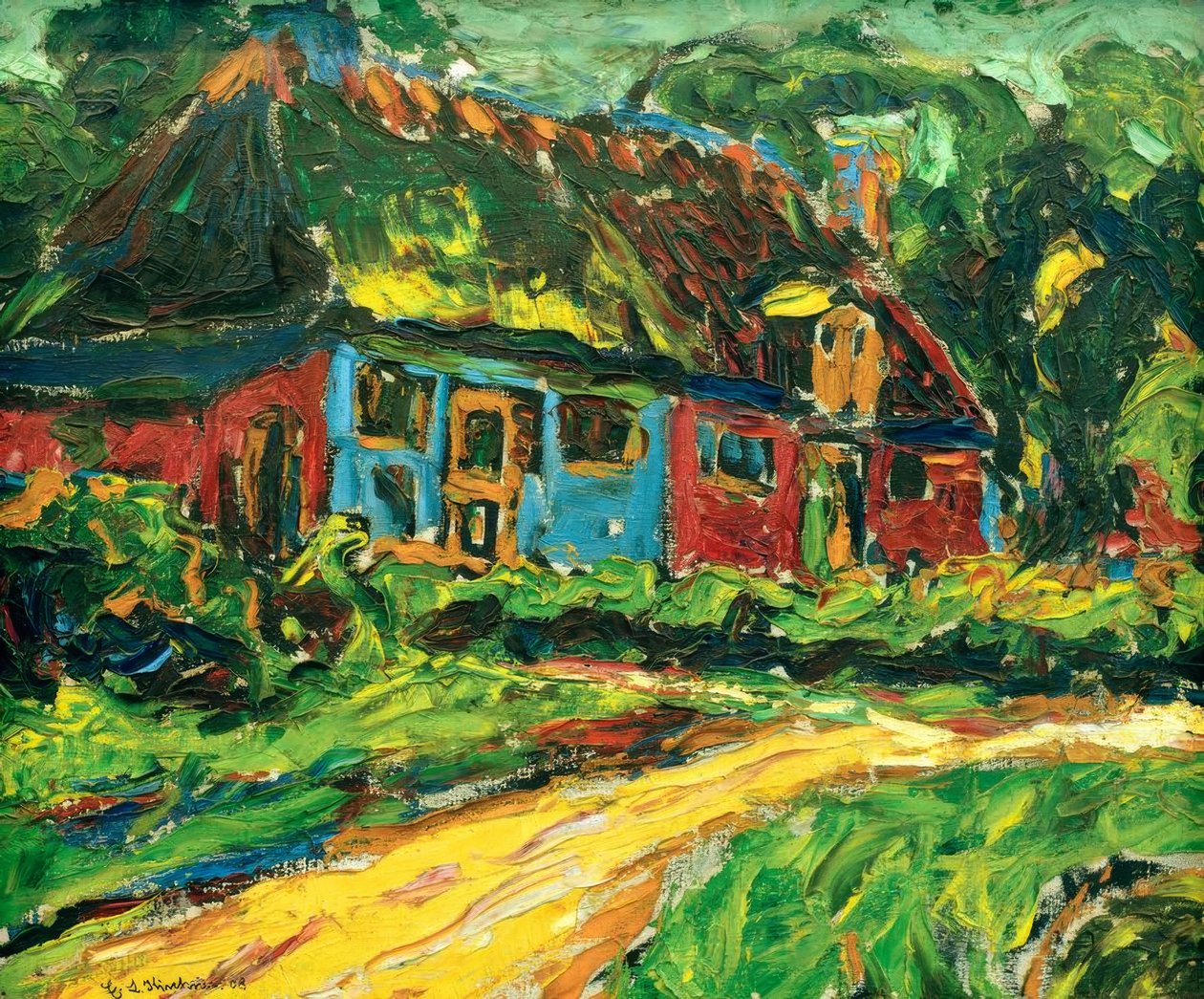 Casa antiga em Fehmarn de Ernst Ludwig Kirchner