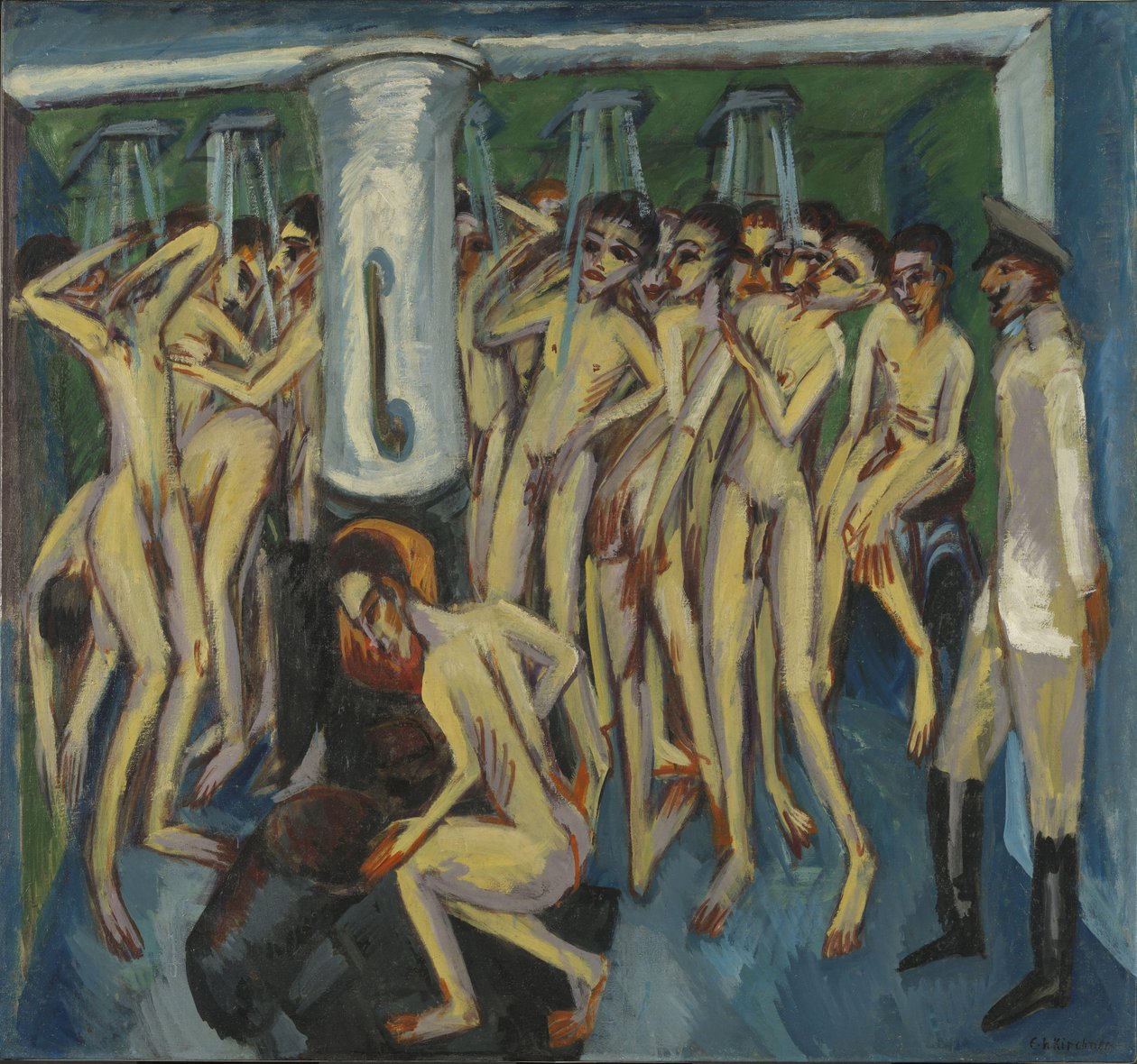 Artillerymen in the Shower de Ernst Ludwig Kirchner
