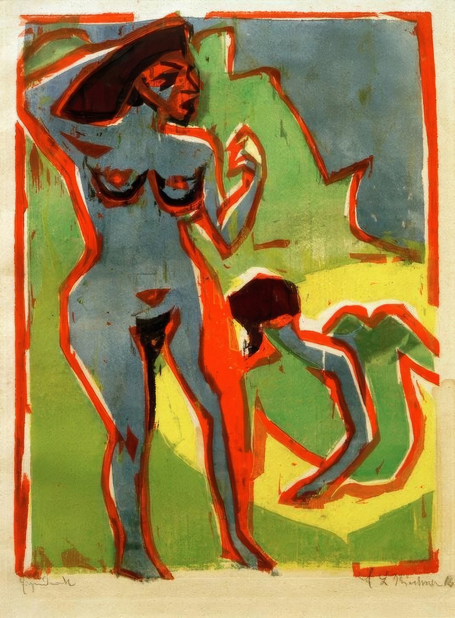 Banhistas (Moritzburg) de Ernst Ludwig Kirchner