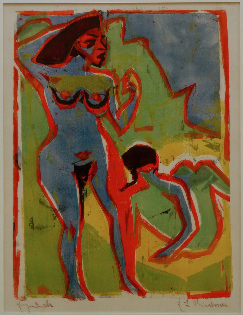 Banhistas em Moritzburg de Ernst Ludwig Kirchner