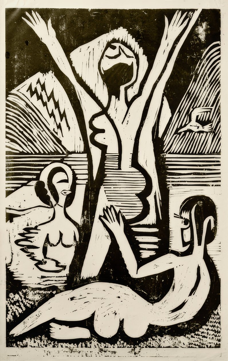 Badende am See de Ernst Ludwig Kirchner
