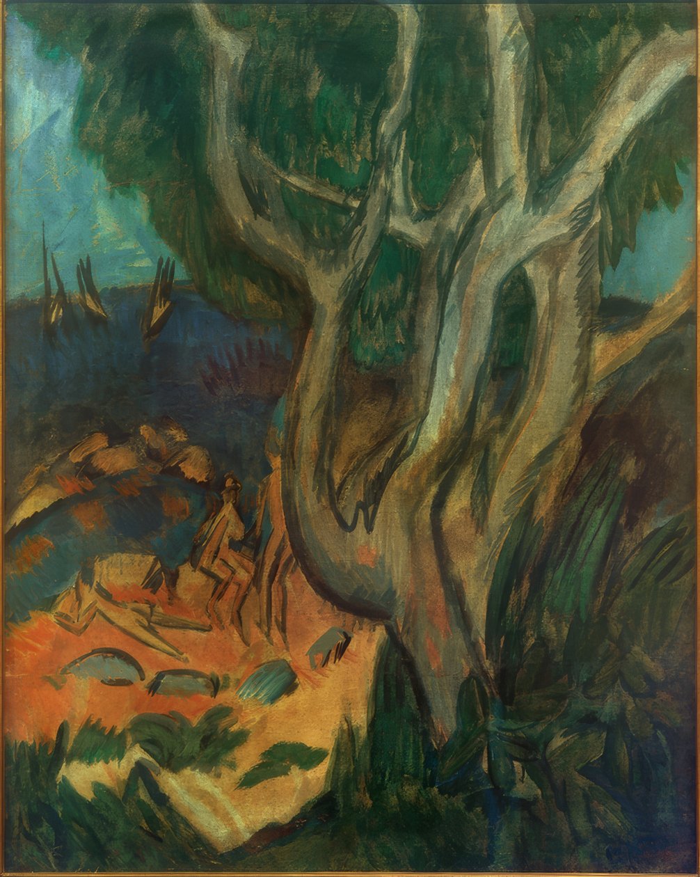 Padres na praia de Fehmarn de Ernst Ludwig Kirchner