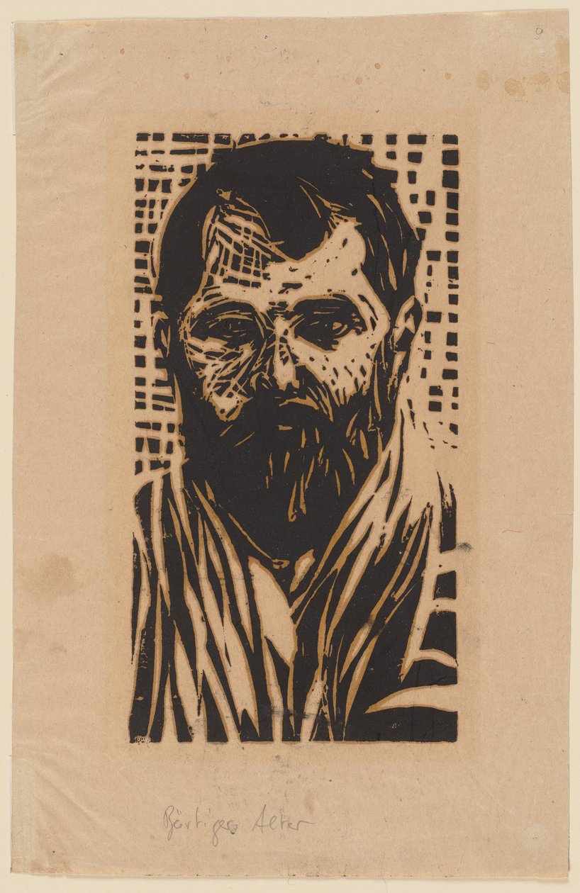 Velho barbudo de Ernst Ludwig Kirchner