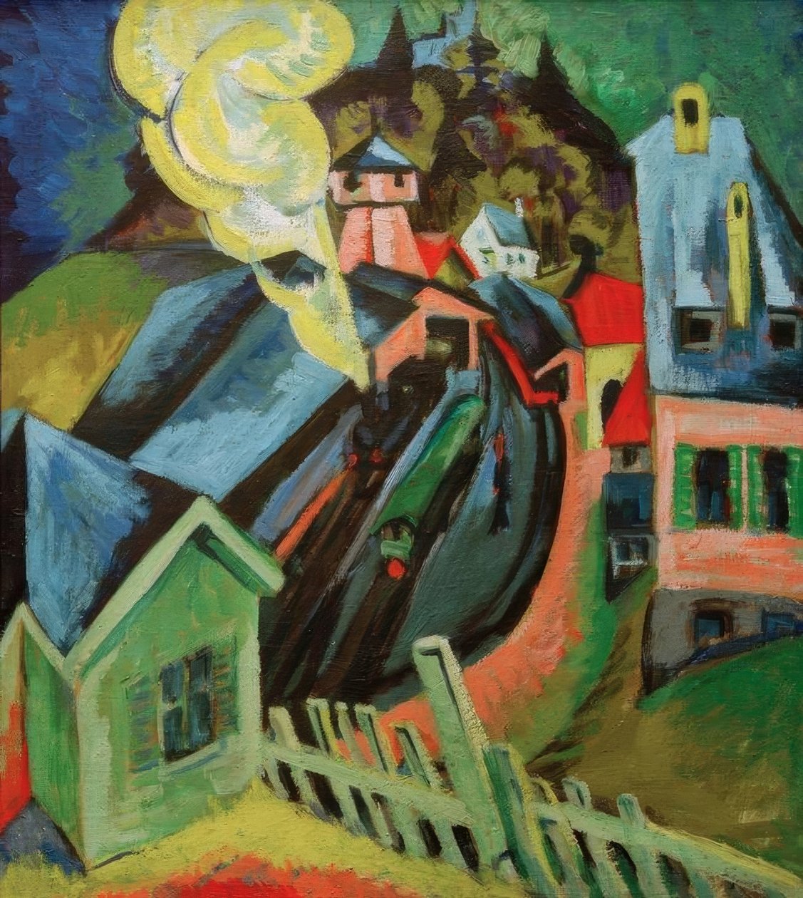 Estação de trem Königstein de Ernst Ludwig Kirchner