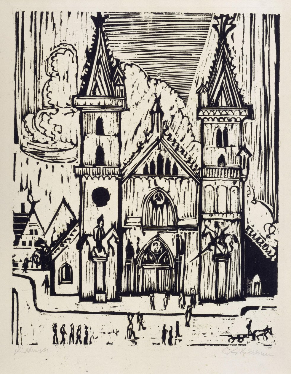 Catedral de Basileia de Ernst Ludwig Kirchner