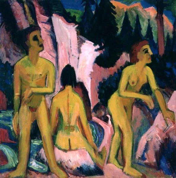 Números de banho (guache) de Ernst Ludwig Kirchner