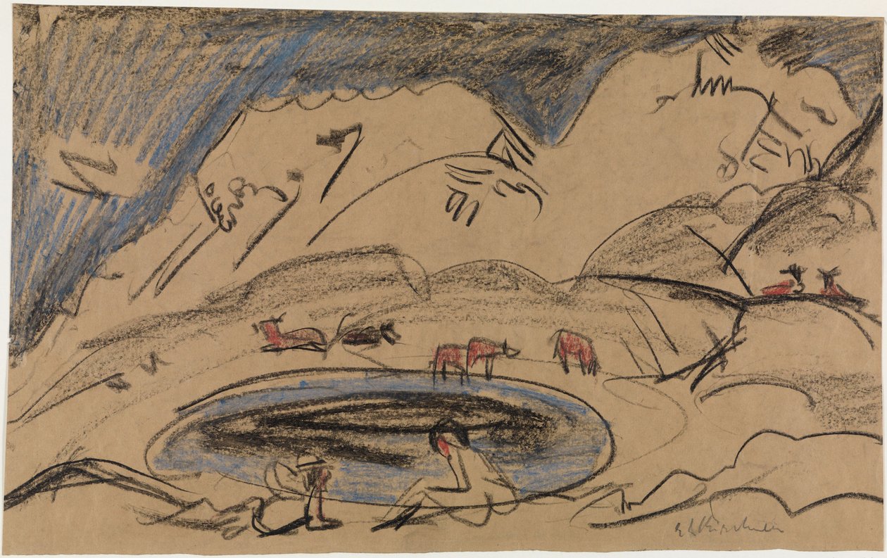 Lago de montanha de Ernst Ludwig Kirchner