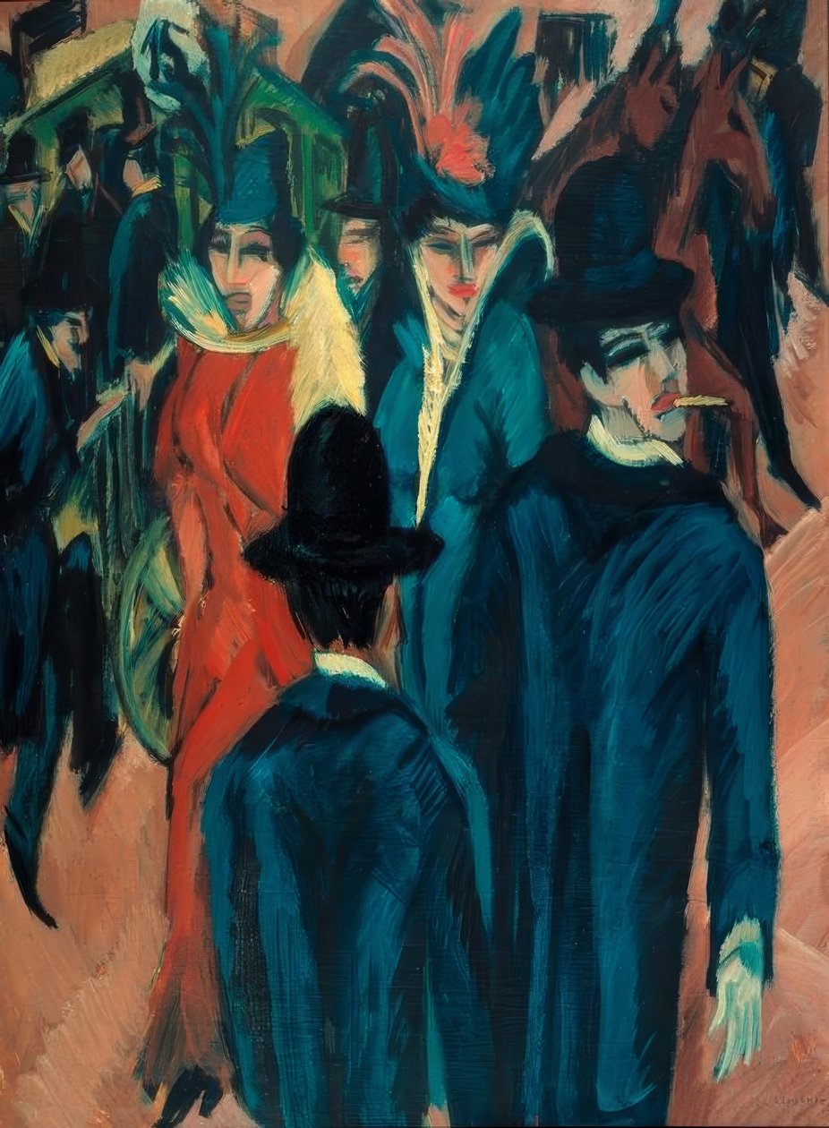 Cena de rua de Berlim de Ernst Ludwig Kirchner
