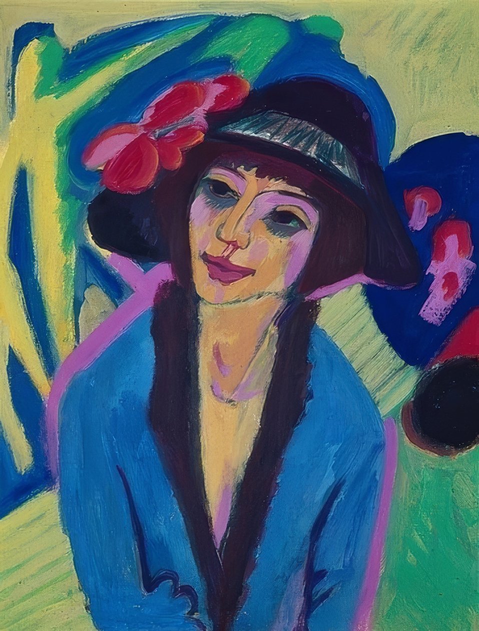 Retrato de Gerda. Por volta de 1914 de Ernst Ludwig Kirchner
