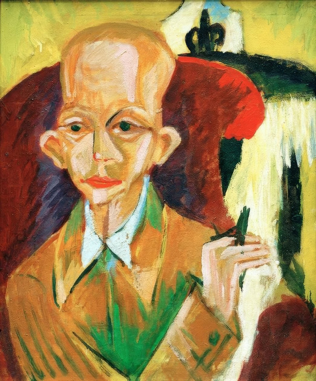 Retrato de Oskar Schlemmer de Ernst Ludwig Kirchner