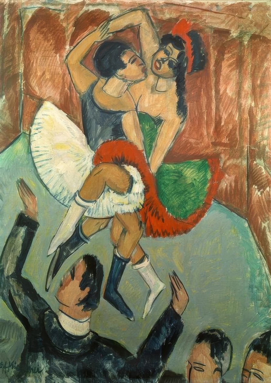 Mulheres negras dançando de Ernst Ludwig Kirchner