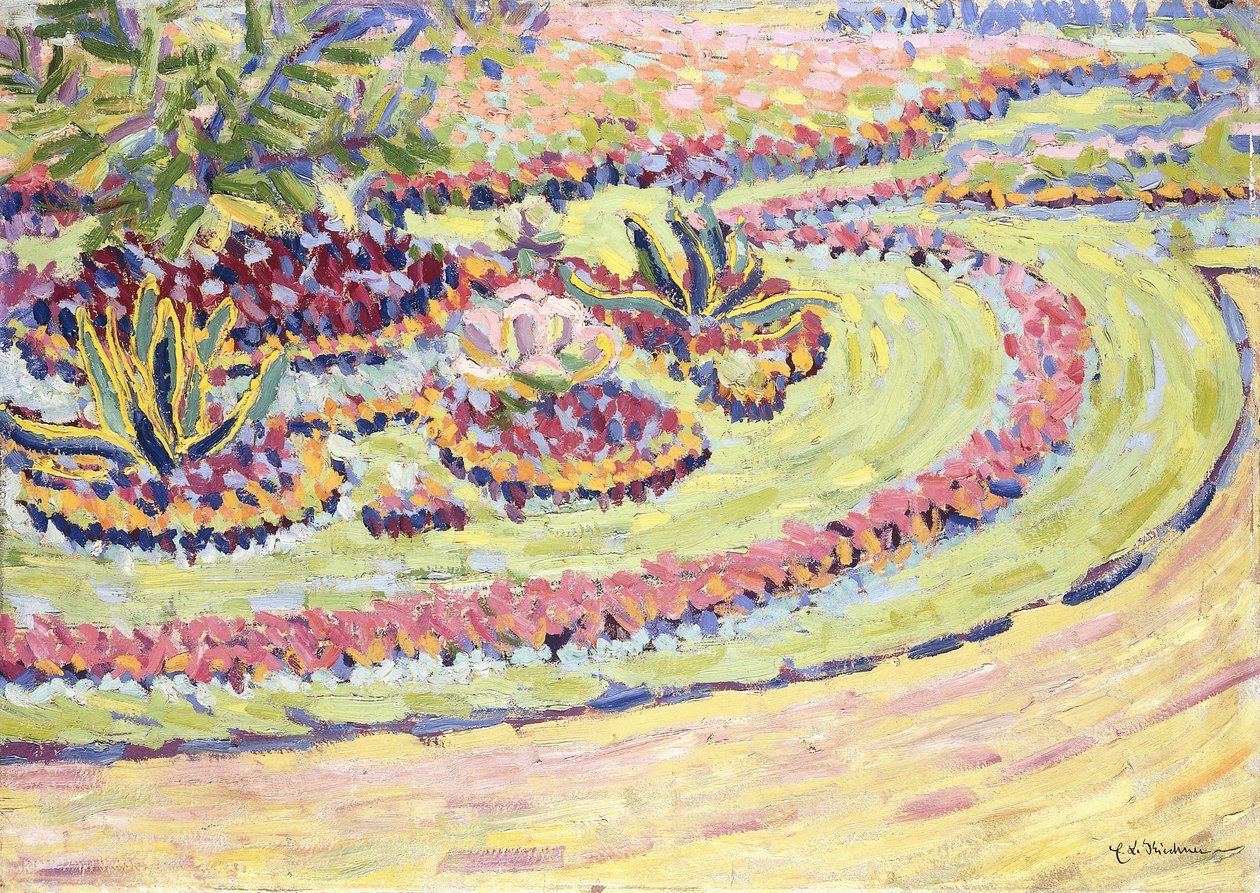 Canteiros de flores, 1906 de Ernst Ludwig Kirchner