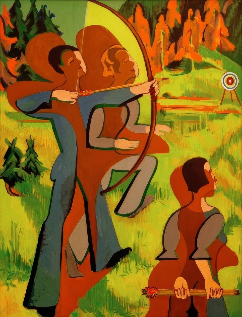 arqueiros de Ernst Ludwig Kirchner
