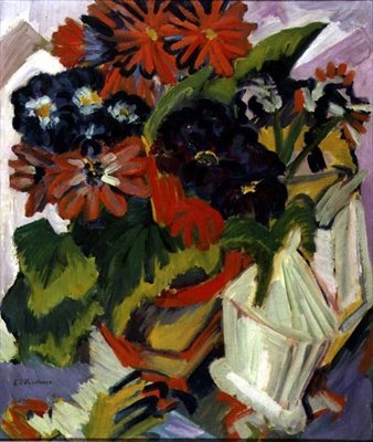 Bouquet de Flores com um Açucareiro de Ernst Ludwig Kirchner
