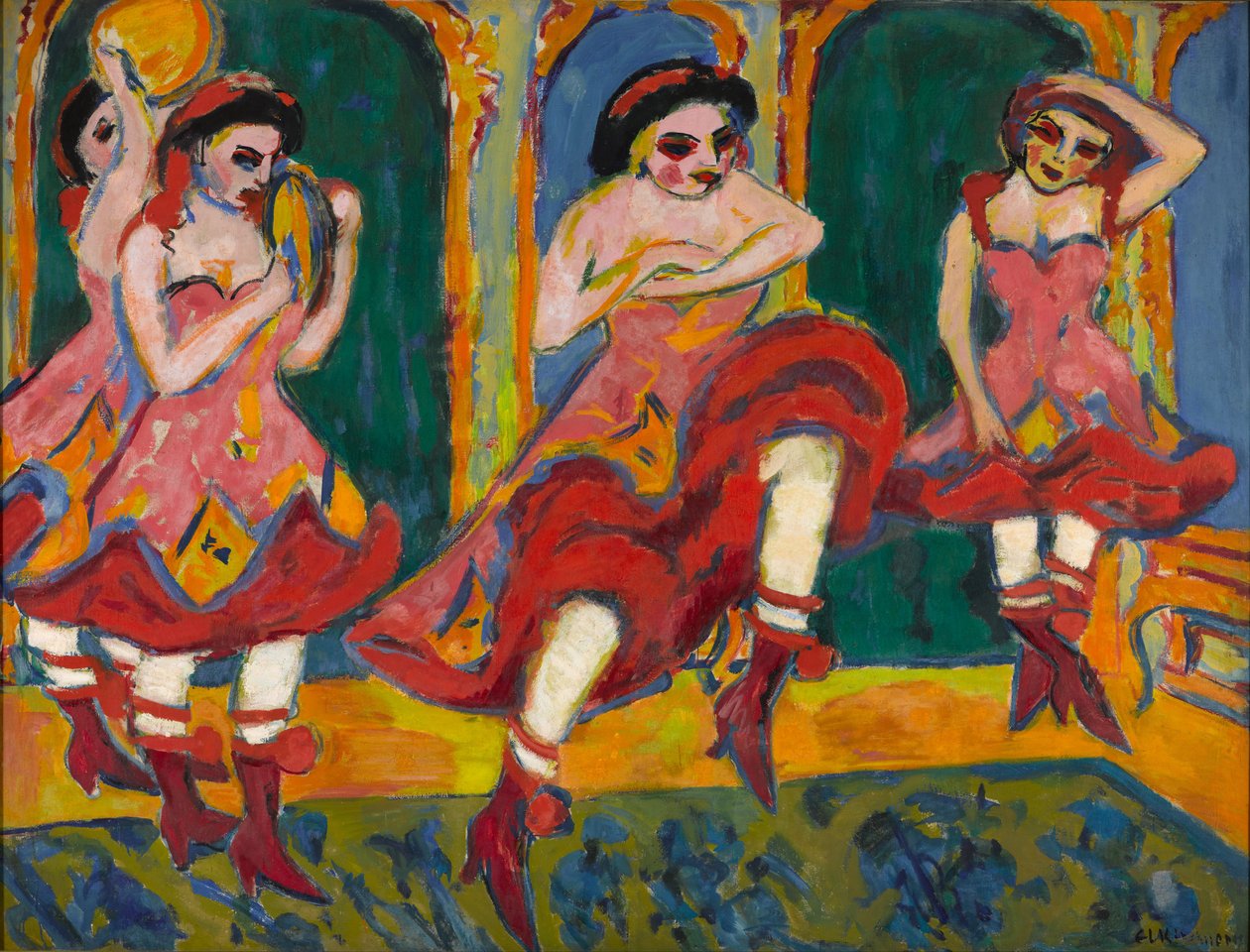 Dançarinos de Czardas, 1908-1920 de Ernst Ludwig Kirchner