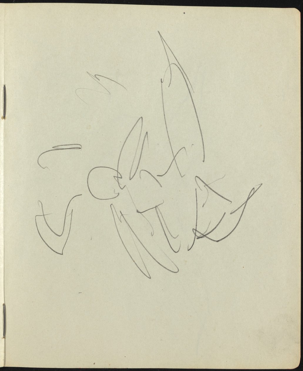 Dançarinos e Artistas (Página de um Sketchbook) de Ernst Ludwig Kirchner