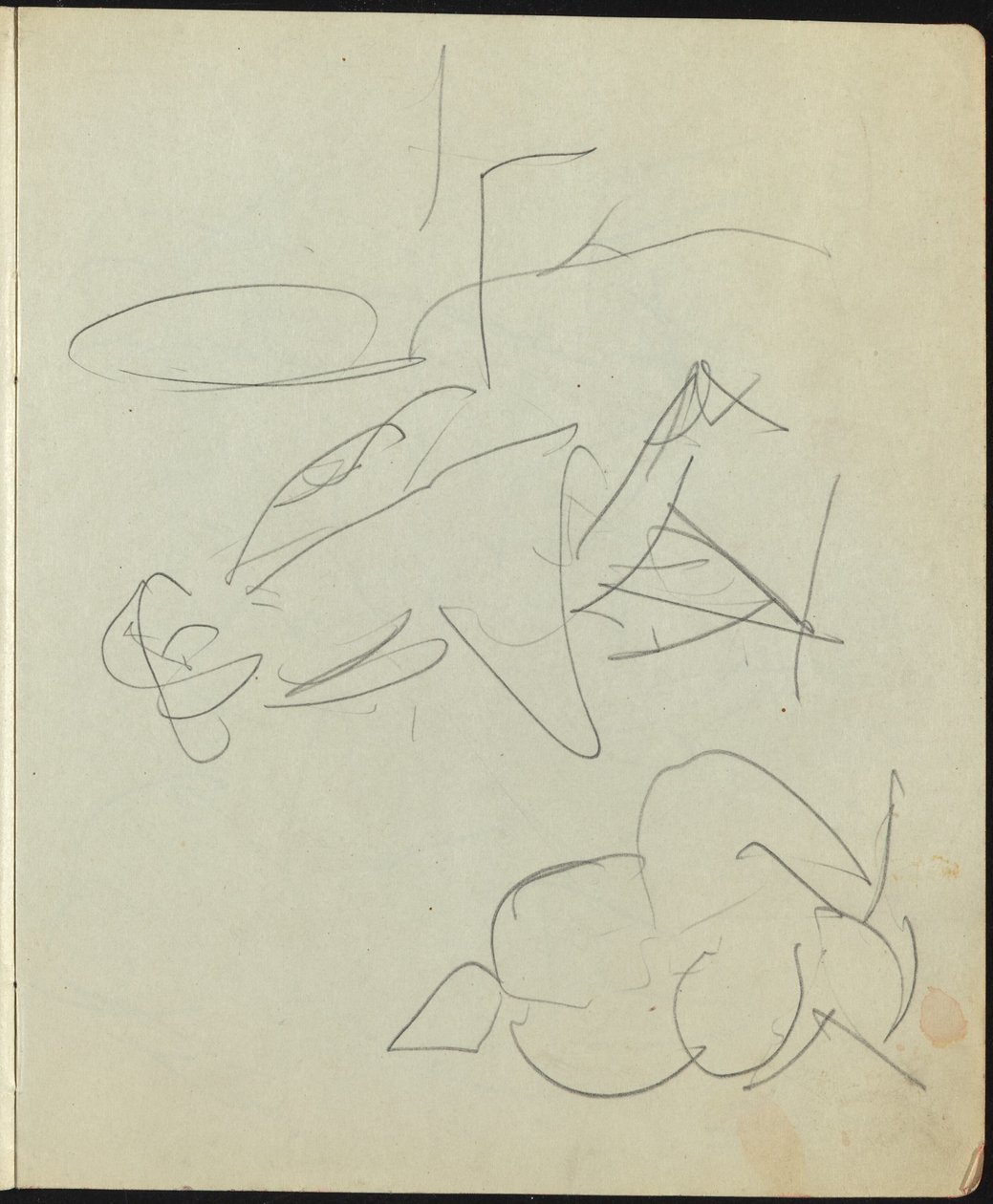 Dançarinos e Artistas (Página de um Sketchbook) de Ernst Ludwig Kirchner