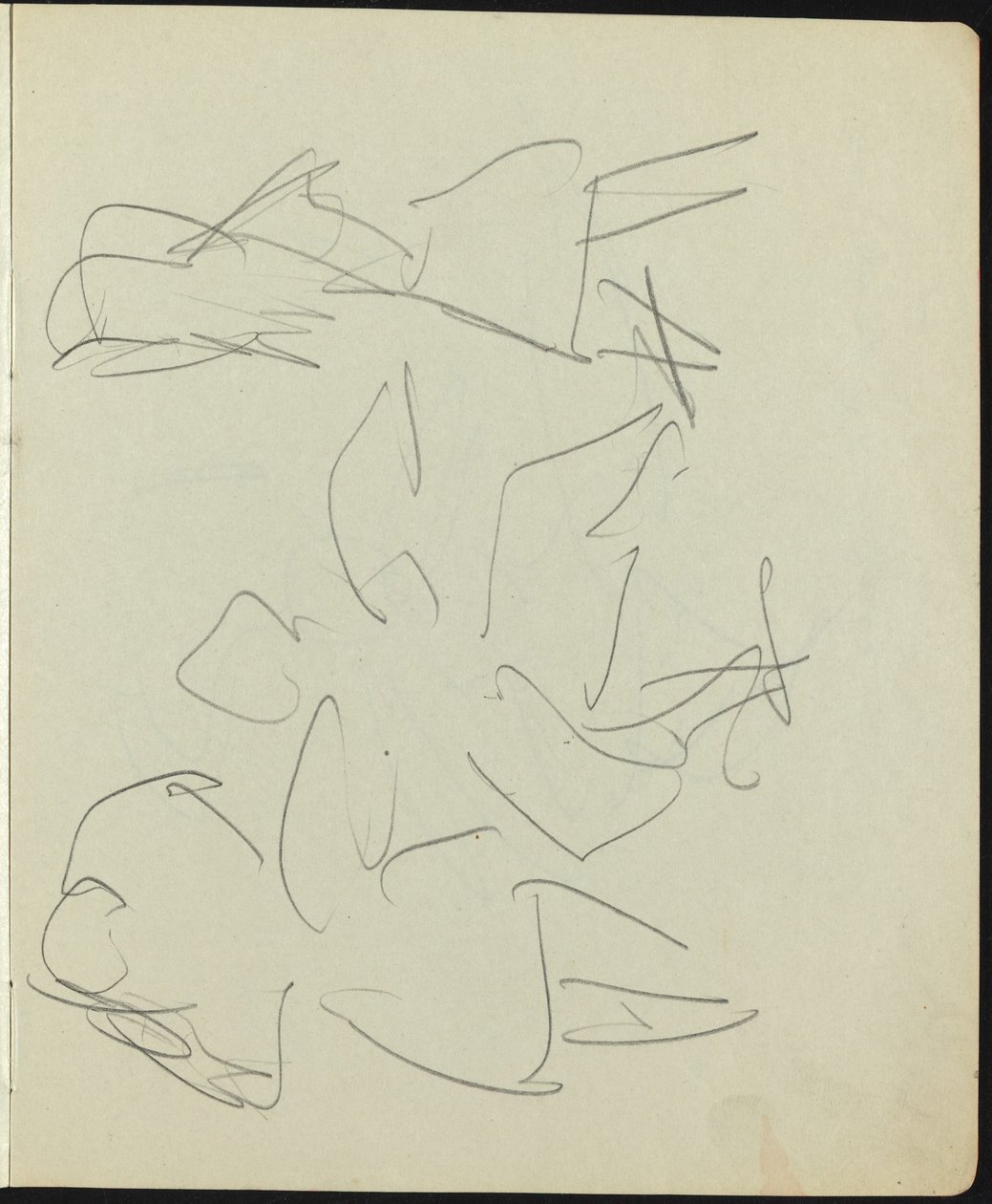 Dançarinos e Artistas (Página de um Sketchbook) de Ernst Ludwig Kirchner