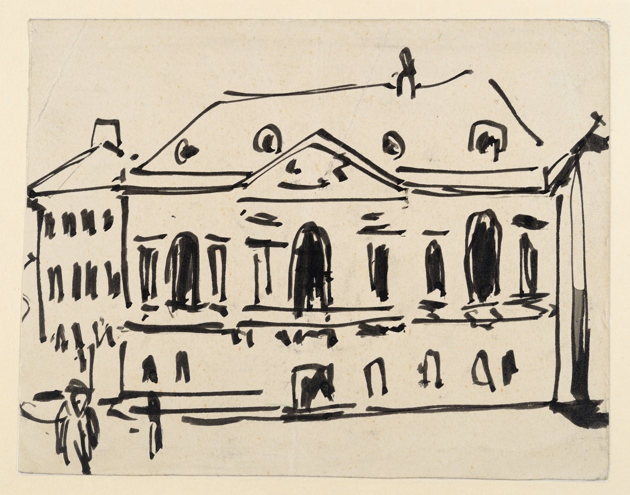 O Palácio da Curlândia na Zeughausplatz em Dresden de Ernst Ludwig Kirchner