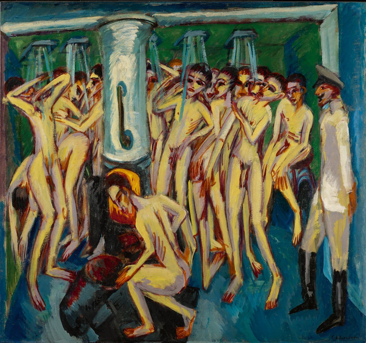 Os artilheiros dos soldados, 1915. de Ernst Ludwig Kirchner