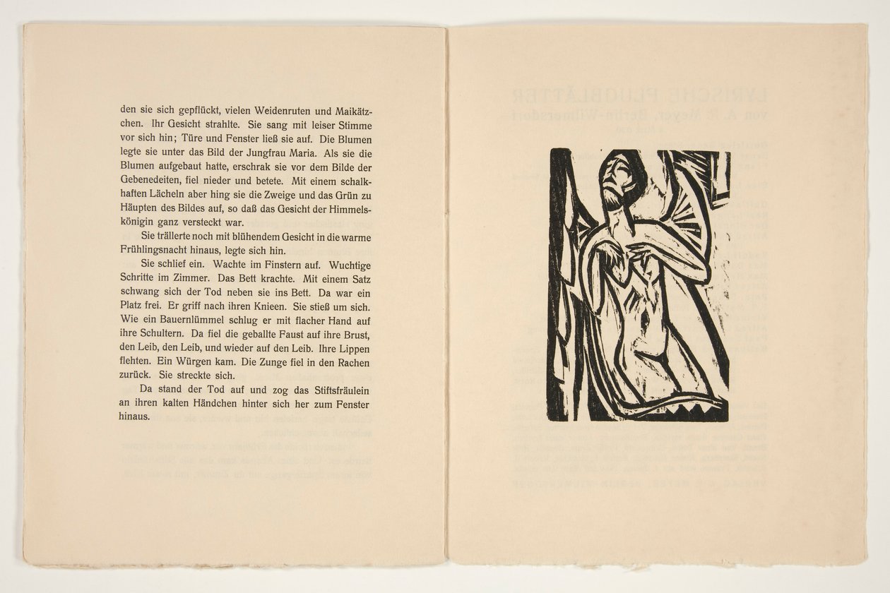 A Canoness e a Morte. Ilustrações para um romance de Alfred Doeblin de Ernst Ludwig Kirchner