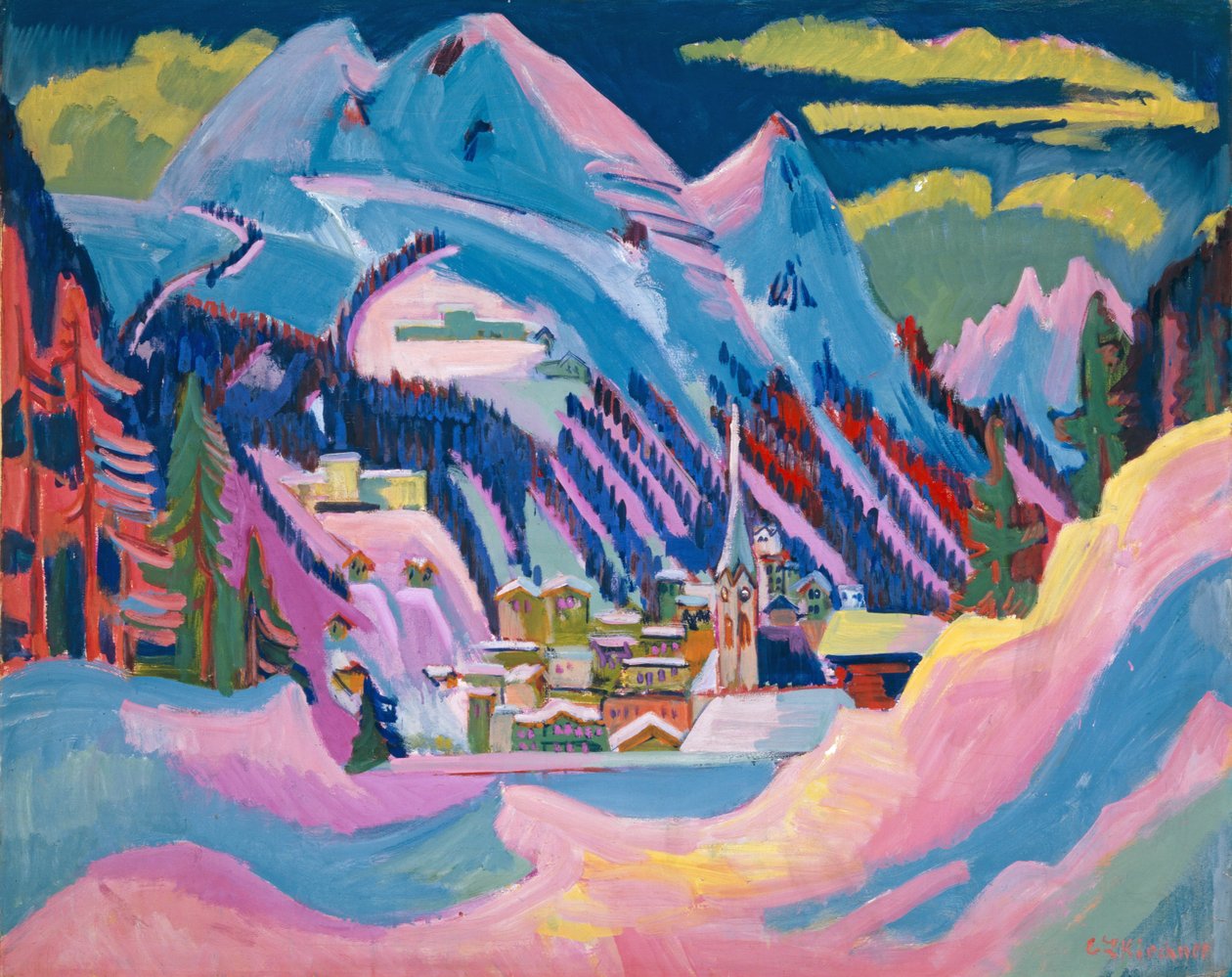 Davos no inverno de 1923 de Ernst Ludwig Kirchner