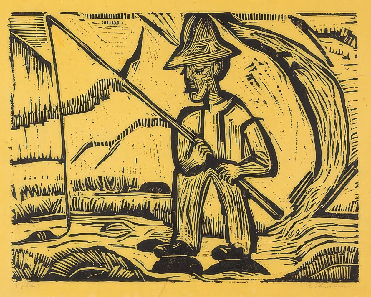 O pescador. 1923 de Ernst Ludwig Kirchner