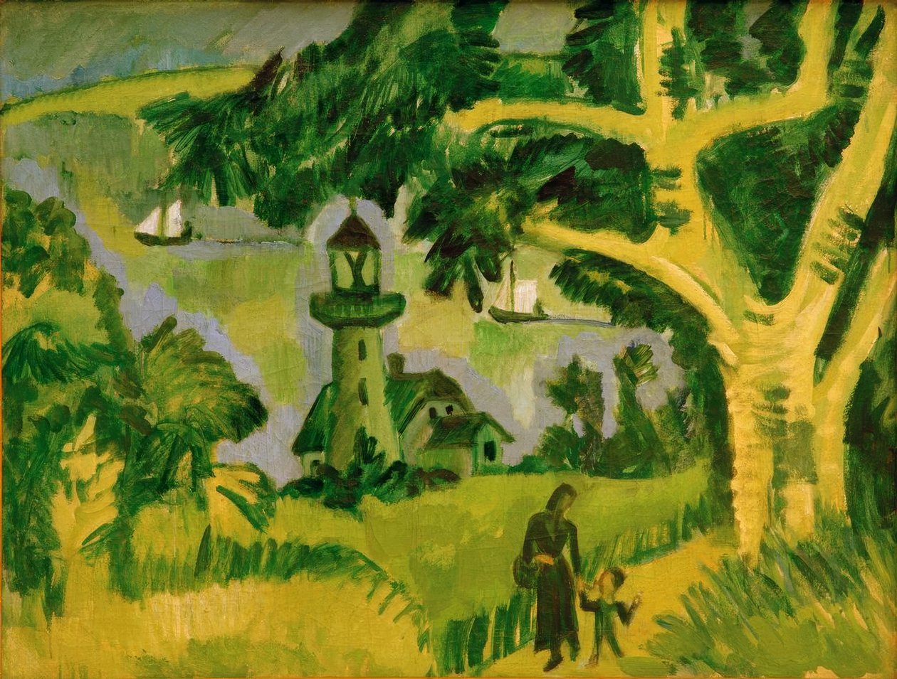 O farol em Fehmarn de Ernst Ludwig Kirchner