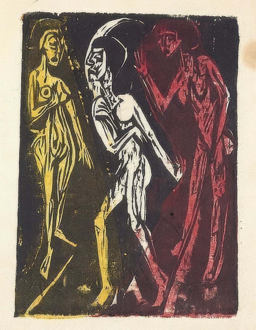 A dança entre as mulheres. 1919 de Ernst Ludwig Kirchner
