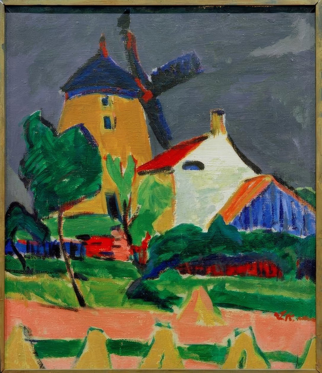 O moinho de vento em Moritzburg de Ernst Ludwig Kirchner
