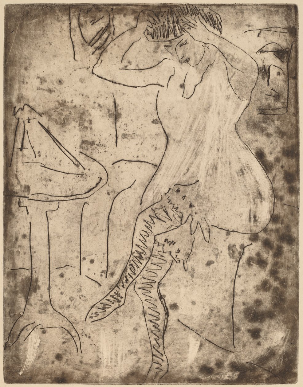 Dodo arrumando o cabelo de Ernst Ludwig Kirchner