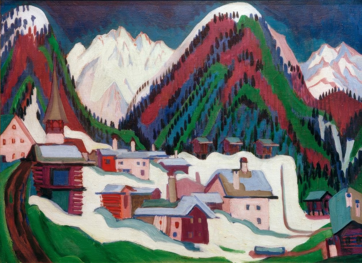 Vila Monstein perto de Davos de Ernst Ludwig Kirchner