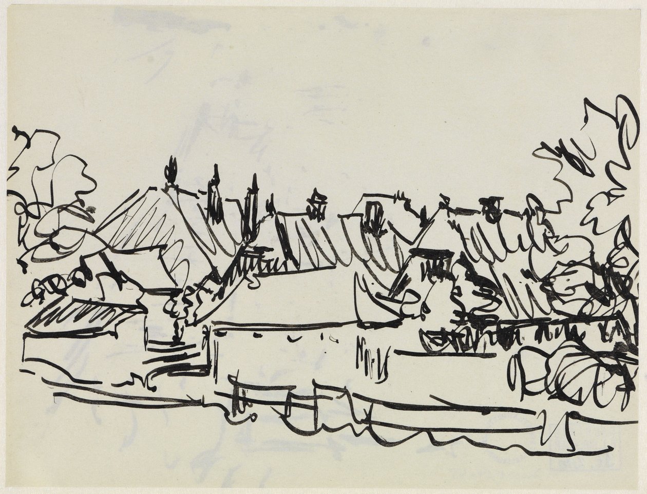 Aldeia em Fehmarn de Ernst Ludwig Kirchner