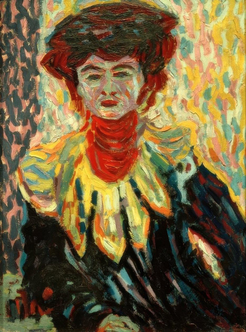 Doris com uma gravata de Ernst Ludwig Kirchner