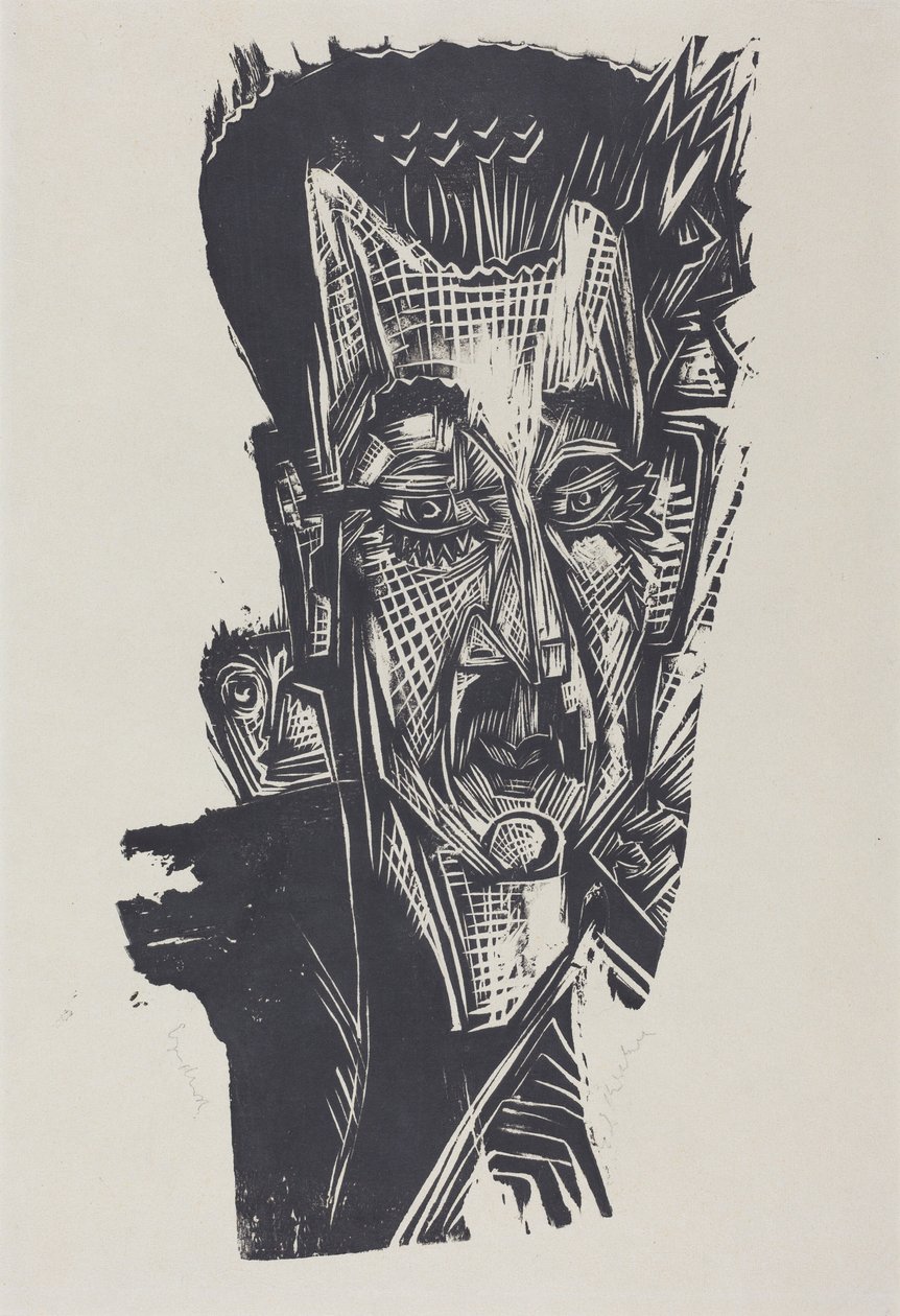 Dr. Ludwig Binswanger (estudo de cabeça do Dr. Ludwig Binswanger) de Ernst Ludwig Kirchner