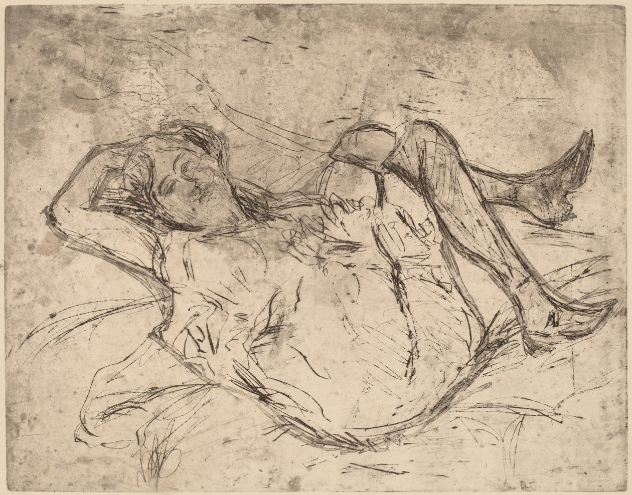 Garota sonhadora de Ernst Ludwig Kirchner