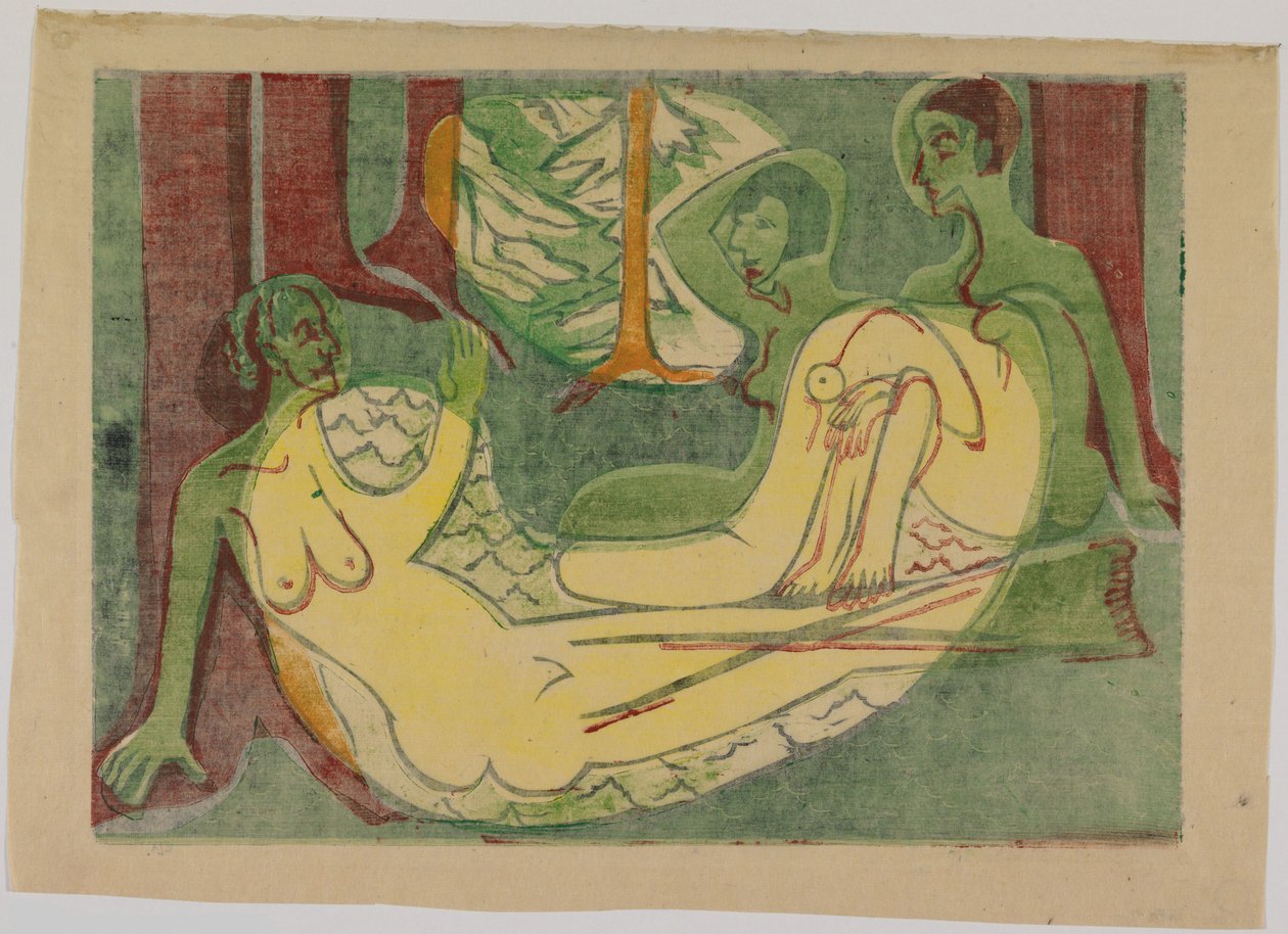 Três atos na floresta de Ernst Ludwig Kirchner