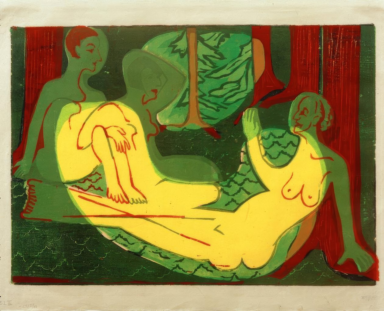 Três atos na floresta de Ernst Ludwig Kirchner