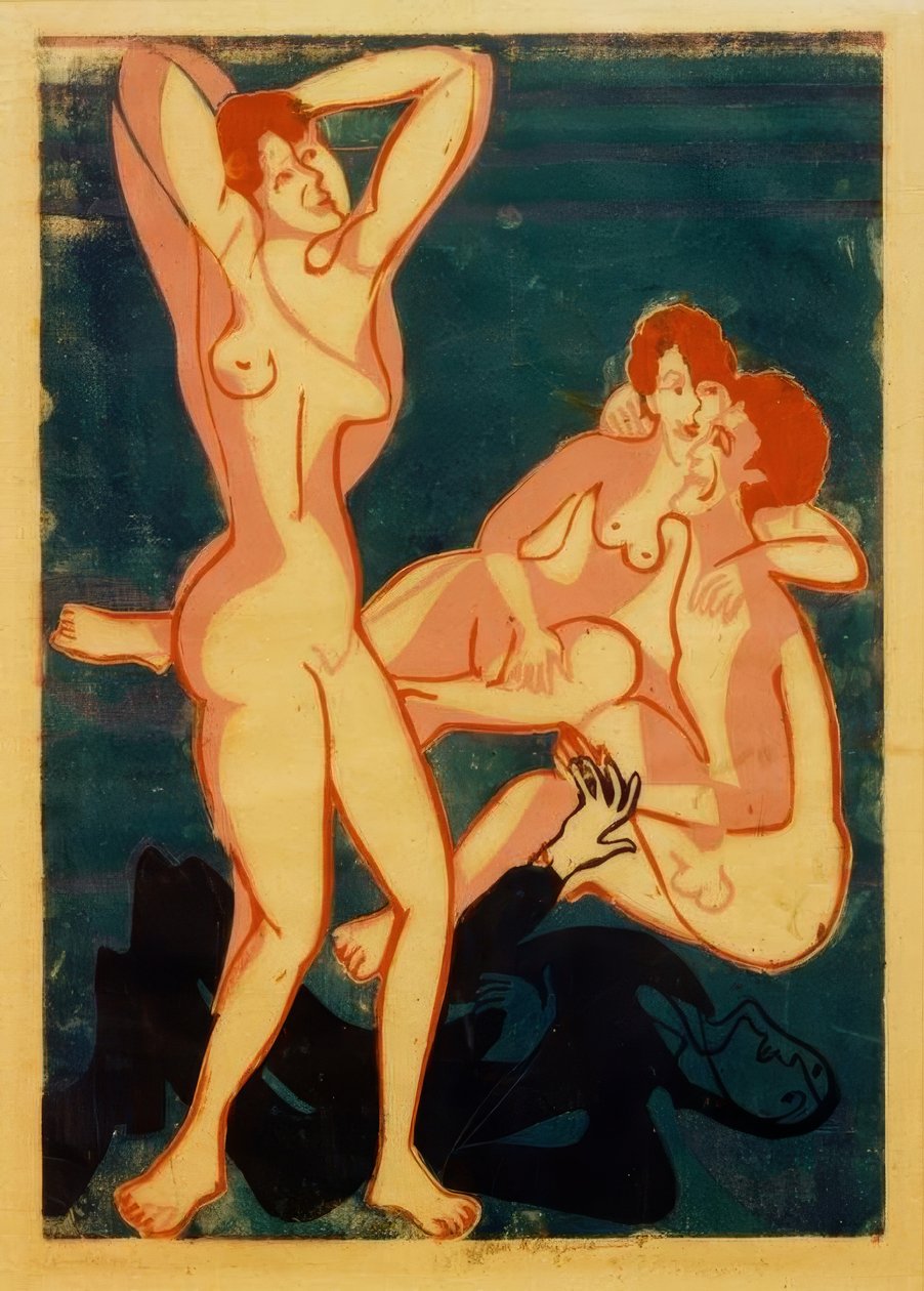 Três atos e homem mentiroso de Ernst Ludwig Kirchner