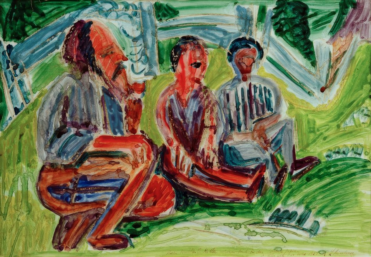 Três fazendeiros no Prado de Ernst Ludwig Kirchner