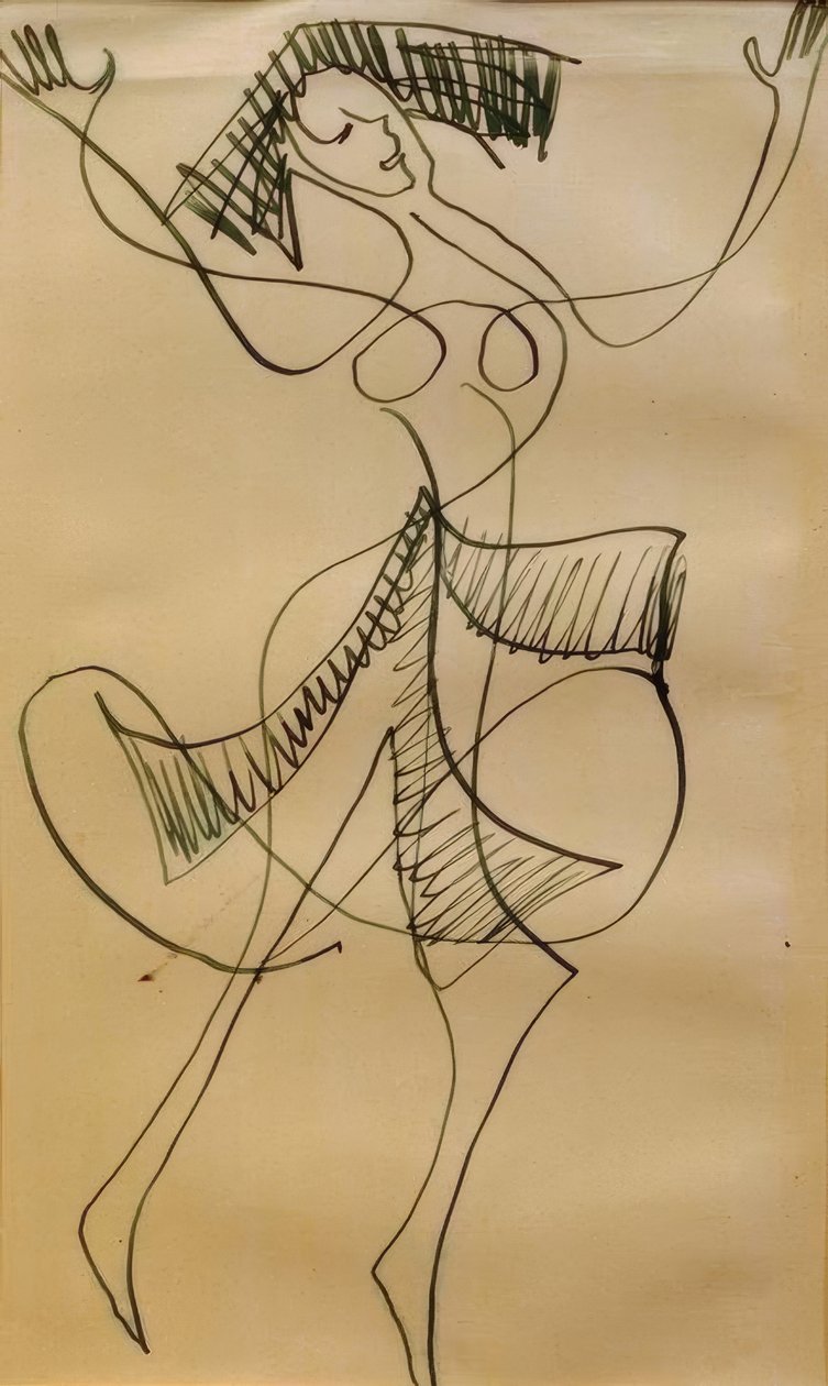 Dançarino em êxtase de Ernst Ludwig Kirchner