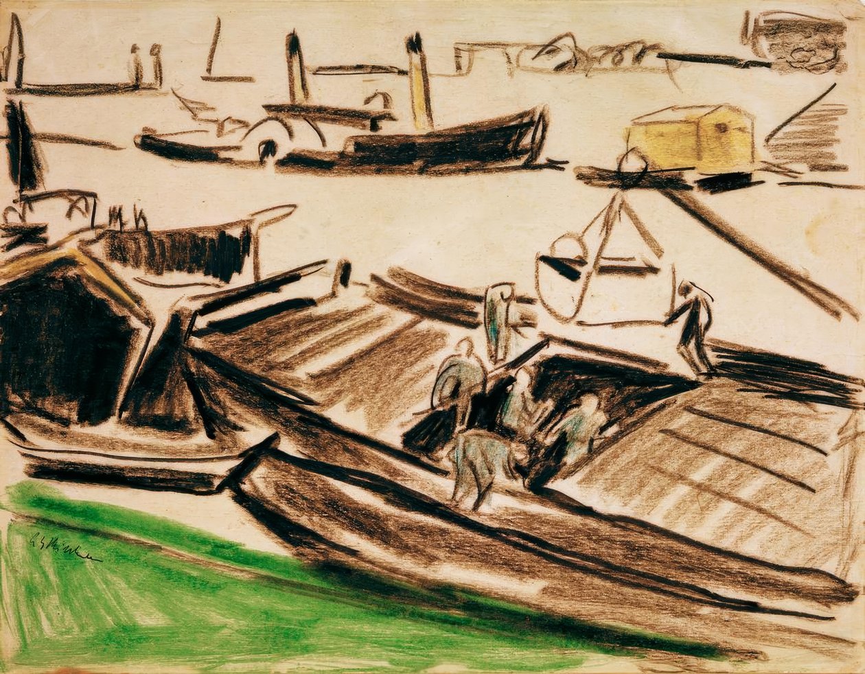 Elbzillen II de Ernst Ludwig Kirchner