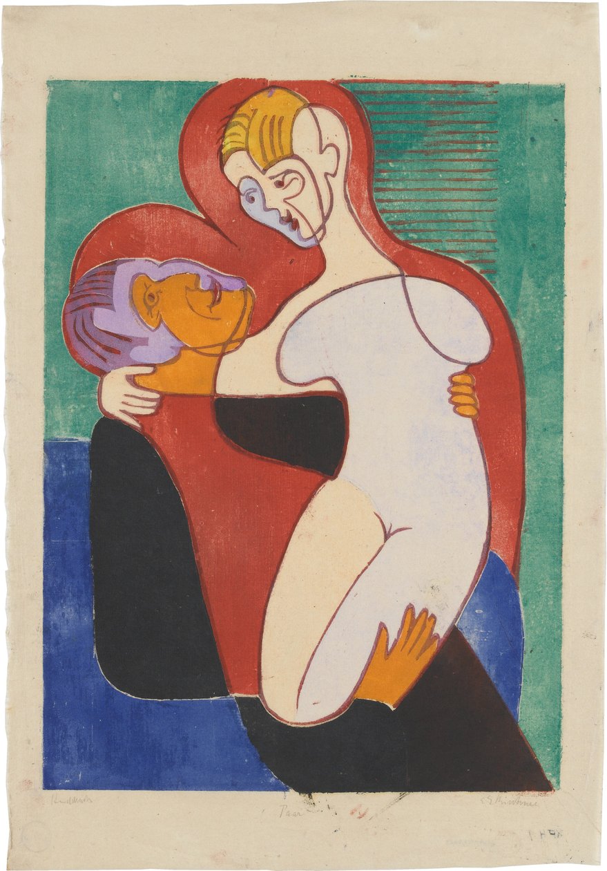 Elisabeth e Julius Hembus (Casal de namorados; Os Hembus) de Ernst Ludwig Kirchner