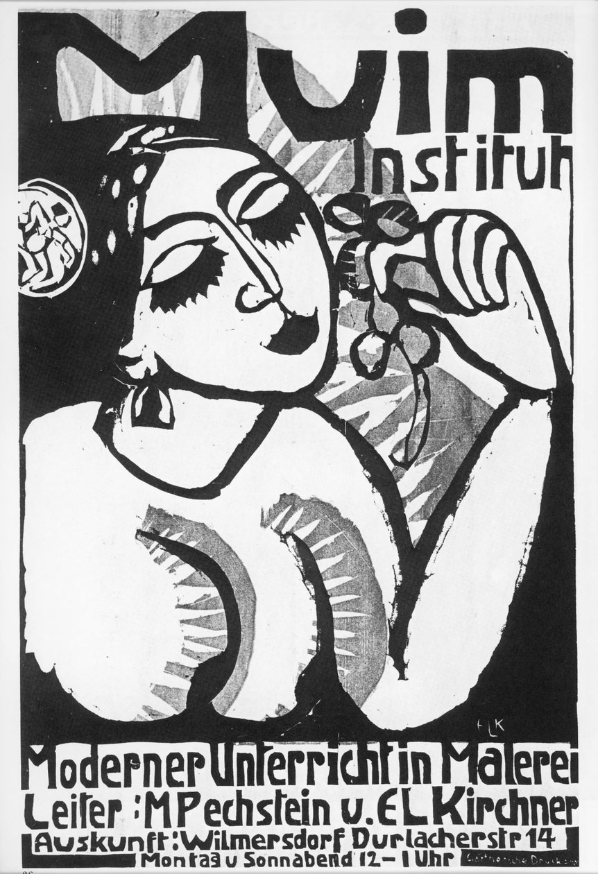 Ernst Ludwig Kirchner: Instituto Muim ... (xilogravura) de Ernst Ludwig Kirchner