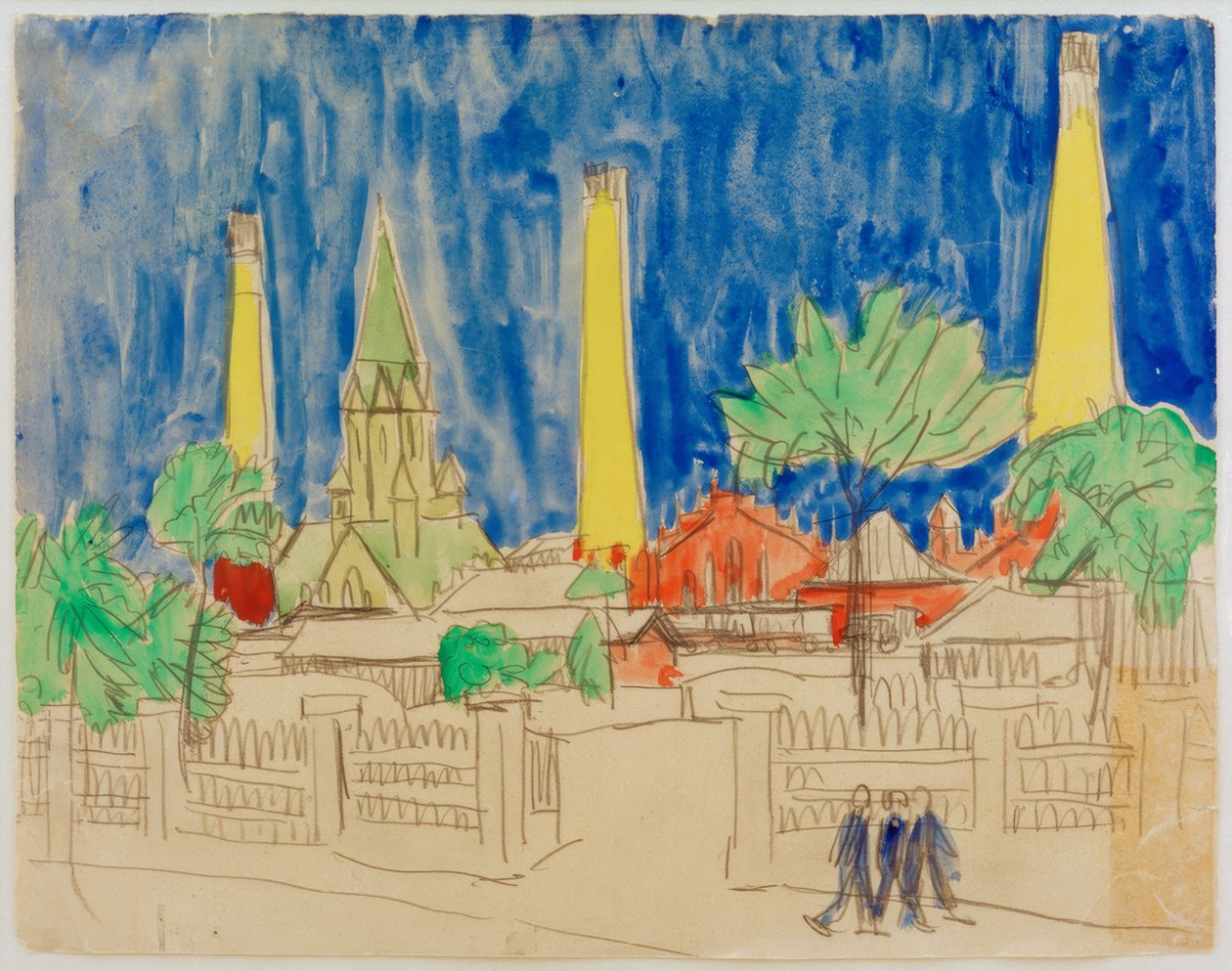Fábrica em Dresden de Ernst Ludwig Kirchner