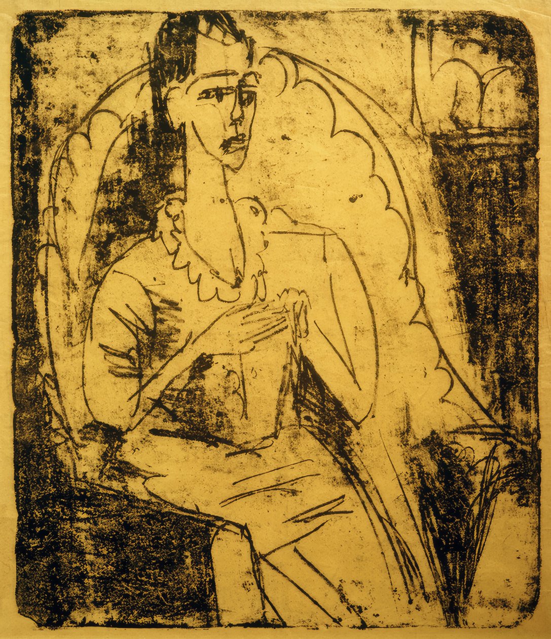Fanny na poltrona de Ernst Ludwig Kirchner