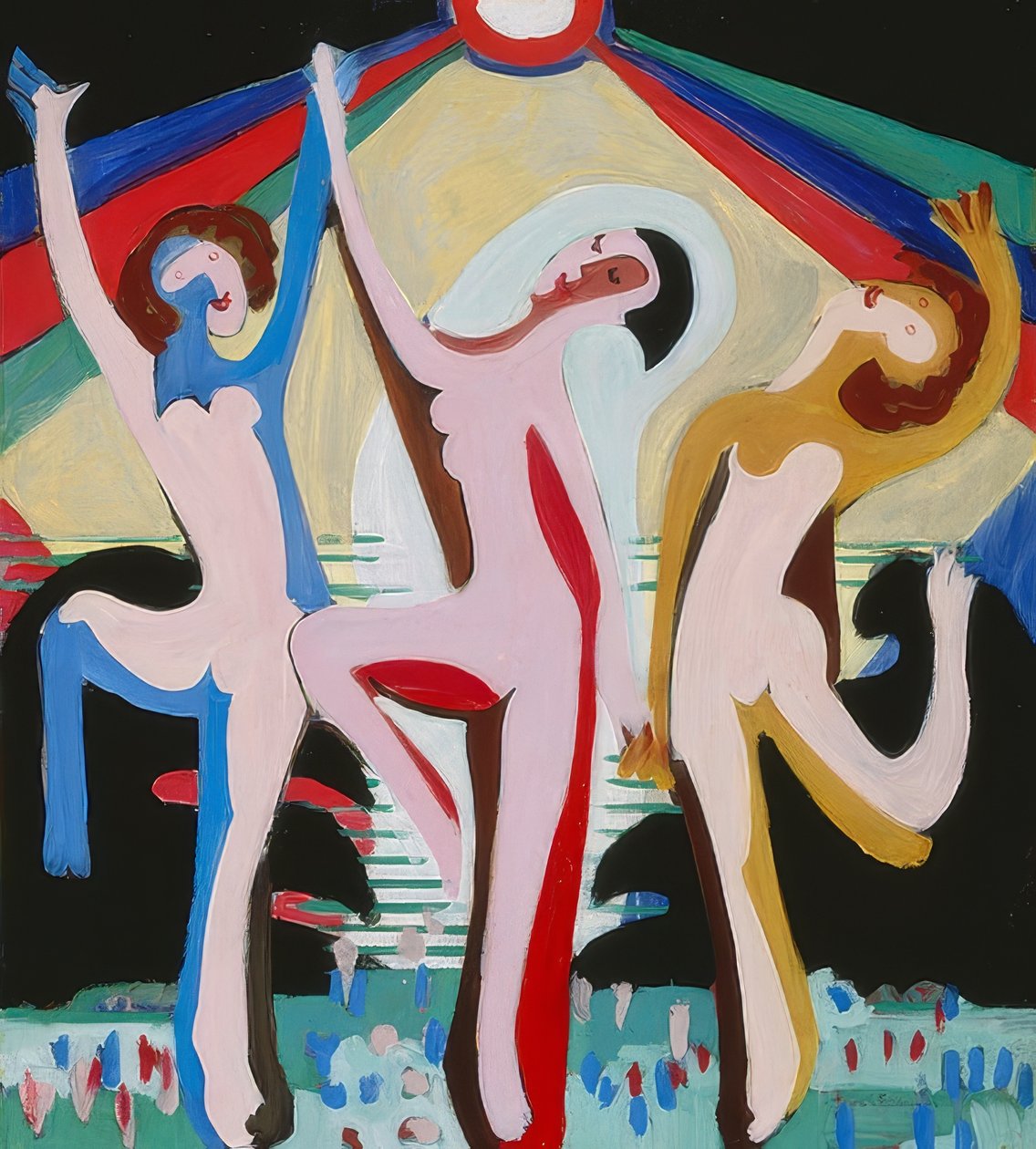 Dança colorida de Ernst Ludwig Kirchner