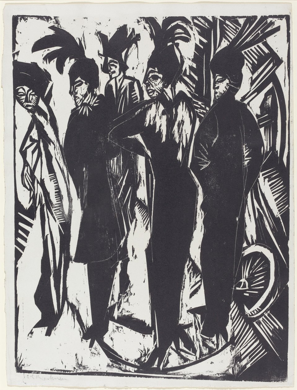 Cinco mulheres na rua de Ernst Ludwig Kirchner