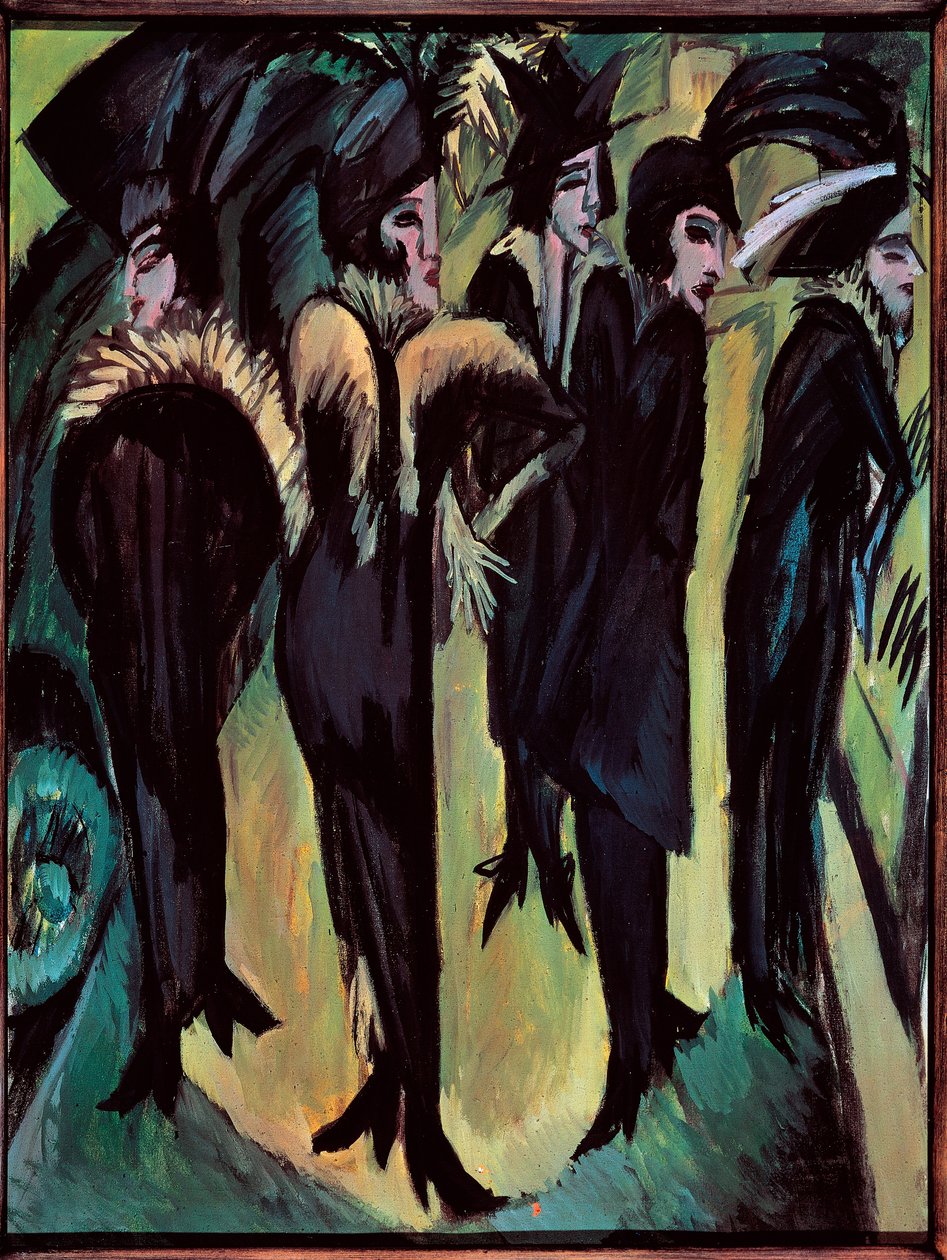 Cinco mulheres na rua de Ernst Ludwig Kirchner